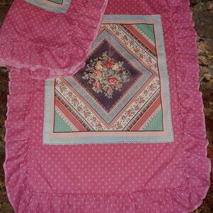 2 Unbranded Polycotton Ruffled Floral Standard Pillow Shams